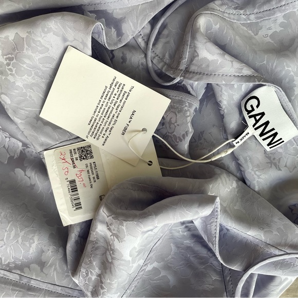 NWT Ganni floral jacquard slip dress | Size DK 38 (US 8) - Picture 5 of 5